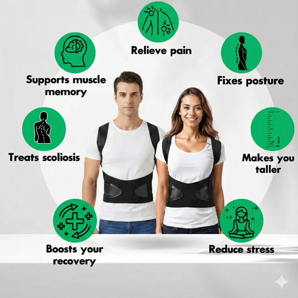 MotionPosture™ Instant Corrector | Adjustable, Comfortable & Pain-Relieving