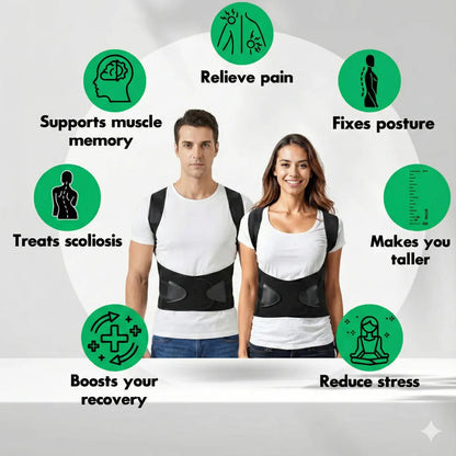 MotionPosture™ Instant Corrector | Adjustable, Comfortable & Pain-Relieving