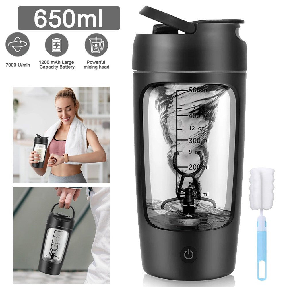 650Ml Rechargeable Vortex Protein Powder Shaker Portable USB Electric Mixing Cup