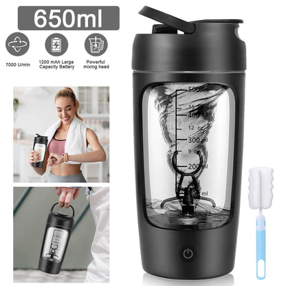 650Ml Rechargeable Vortex Protein Powder Shaker Portable USB Electric Mixing Cup